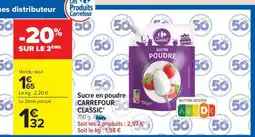 Carrefour Market Sucre en poudre CARREFOUR CLASSIC' offre