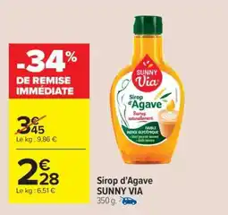Carrefour Market Sirop D'agave Sunny Via offre