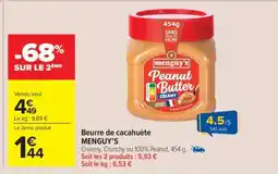 Carrefour Market Beurre de Cacahuète 'Menguy's' offre