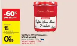 Carrefour Market Confiture Offre Découverte BONNE MAMAN offre