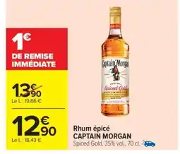 Carrefour Market Rhum épicé CAPTAIN MORGAN offre