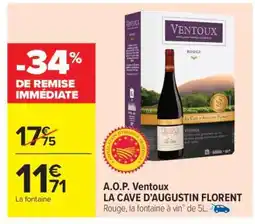 Carrefour Market A.O.P. Ventoux LA CAVE D’AUGUSTIN FLORENT offre