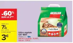 Carrefour Market Litière végétale CAT' BEST offre