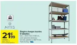 Carrefour Market Étagère charges lourdes 5 tablettes offre