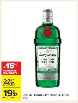 Carrefour Dry Gin TANQUERAY offre
