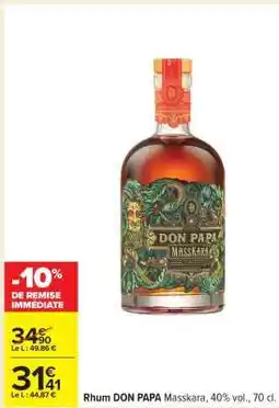 Carrefour Rhum Don Papa Masskara offre