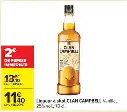 Carrefour Liqueur à shot CLAN CAMPBELL offre