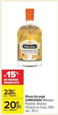 Carrefour Rhum Arrangé DAMOISEAU offre