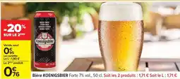 Carrefour Bière KOENIGSBIER offre