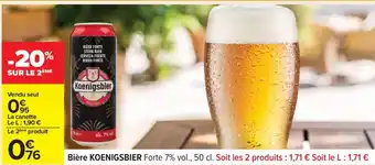 Carrefour Bière KOENIGSBIER offre