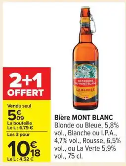 Carrefour BIERE MONT-BLANC offre