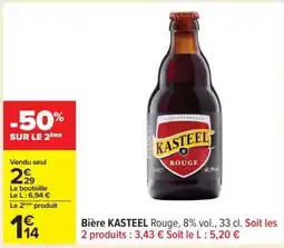 Carrefour Bière KASTEEL Rouge offre