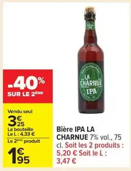 Carrefour Bière IPA LA CHARNUE offre