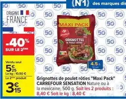 Carrefour Grignottes de poulet rôties 'Maxi Pack' CARREFOUR SENSATION offre