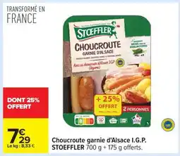 Carrefour Choucroute garnie d'Alsace I.G.P. STOEFFLER offre