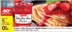 Carrefour Confiture Offre Découverte BONNE MAMAN offre