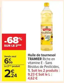 Carrefour Huile de tournesol TRAMIER offre