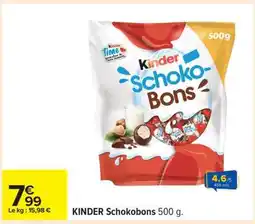 Carrefour KINDER SCHOKOBONS 500 g offre