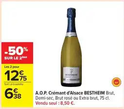 Carrefour A.O.P. Crémant d’Alsace BESTHEIM offre