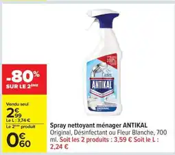 Carrefour Spray nettoyant ménager ANTIKAL offre