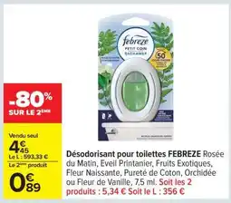 Carrefour Désodorisant pour toilettes FEBREZE offre