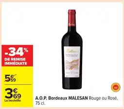 Carrefour A.O.P. Bordeaux MALESAN offre