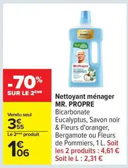 Carrefour NETTOYANT MÉNAGER MR PROPRE offre