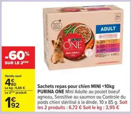 Carrefour PURINA ONE Mini Adulte offre