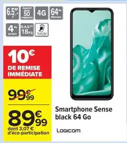 Carrefour Smartphone Sense black 64 Go offre