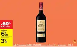 Carrefour Chêne - a.o.p. bordeaux baron de lestac rouge offre