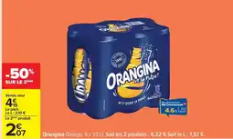 Carrefour Nestlé - orangina orange, 6, 33 cl. soft les 2 produits offre