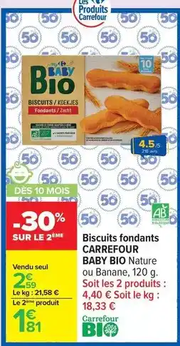 Carrefour Carrefour - biscuits fondants offre