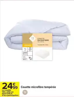 Carrefour Tex - couette microfibre tempérée offre