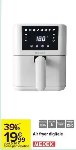 Carrefour Medek - air fryer digitale offre
