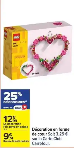 Carrefour Lego - décoration en forme offre
