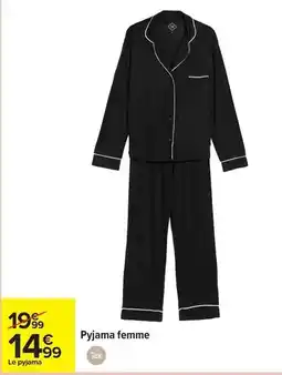 Carrefour Tex - pyjama femme offre