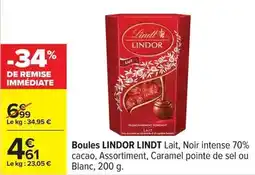 Carrefour Lindt - boules lindor offre