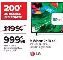 Carrefour Lg - téléviseur qned 4k offre