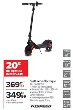 Carrefour Wispeed - trottinette électrique offre