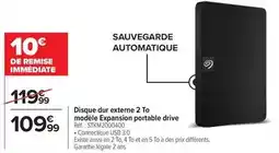 Carrefour Disque dur externe 2 to modele offre