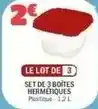 La Foir'Fouille Set de 3 boîtes hermetiques offre