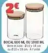 La Foir'Fouille Bocal 600 ml ou 1000 ml offre
