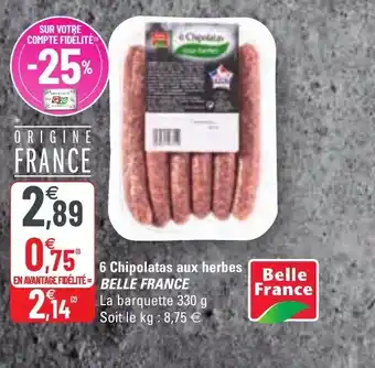 G20 6 Chipolatas aux herbes offre