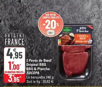 G20 2 Pavés de bœuf Original bbq & plancha offre