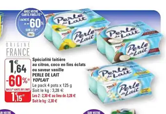 G20 Spécialité laitiére au citron offre