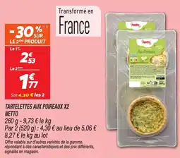 Netto Tartelettes aux poireaux x2 netto offre