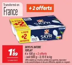 Netto Skyr 0% nature yoplait offre