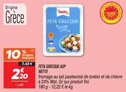 Netto Feta grecque aop netto offre