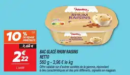 Netto Bac glacé rhum raisins netto offre