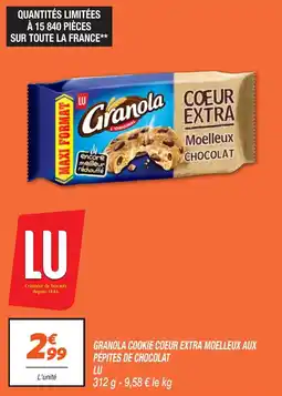 Netto Granola cookie coeur extra moelleux aux pépites de chocolat lu offre